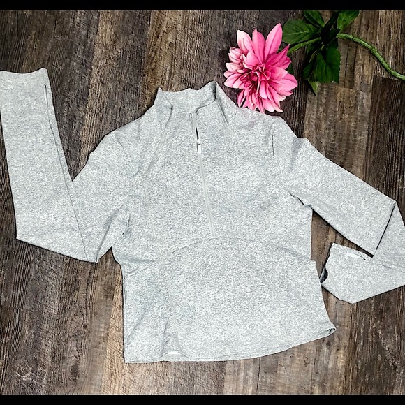 Pink Victoria Secret Active Wear. Light gray long sleeve top Large NWT  (B3) - Picture 1 of 10